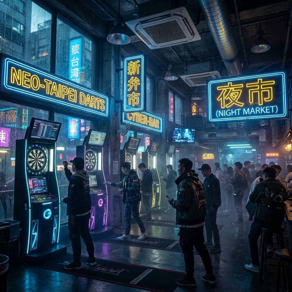 Cyberpunk Bar Background